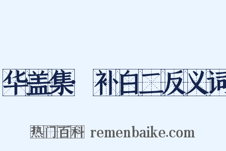 华盖集·补白二反义词是什么意思的图片